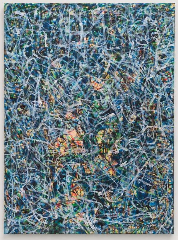 Blue Ember (2022) — Acrylic on canvas. Artwork photograph