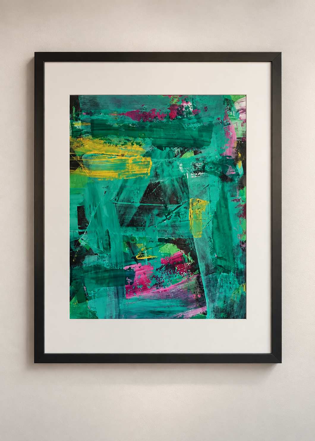 Chlorofila (2024) — Acrylic on paper. Artwork photograph