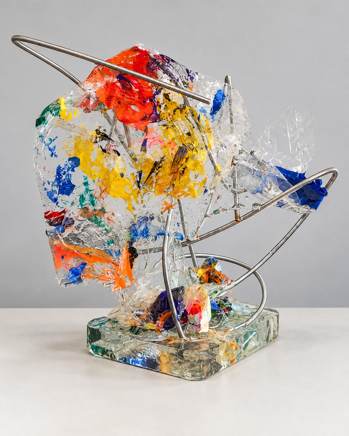 Abstracción Incorpórea (2024) — Mixed-media sculpture. Artwork photograph