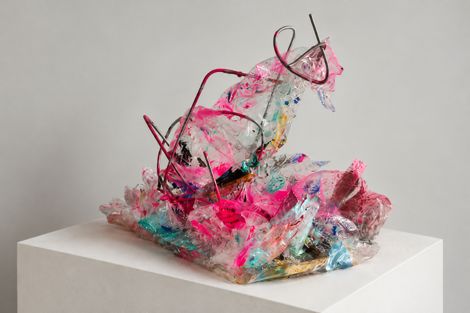 Through the Highest Point of the Buildings (2024) — Mixed-media sculpture. Artwork photograph