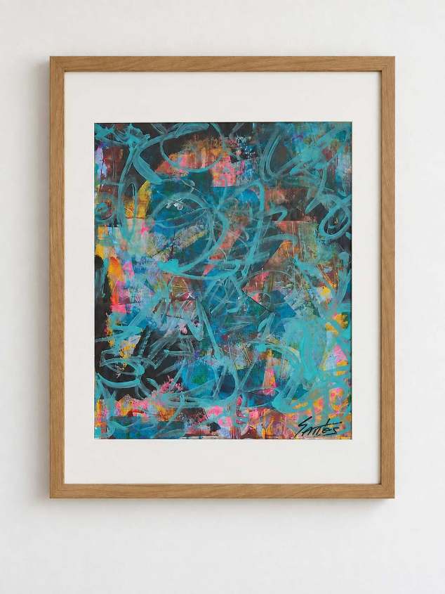 Veracruz Vibes (2022) — Mixed media on paper. Artwork photograph