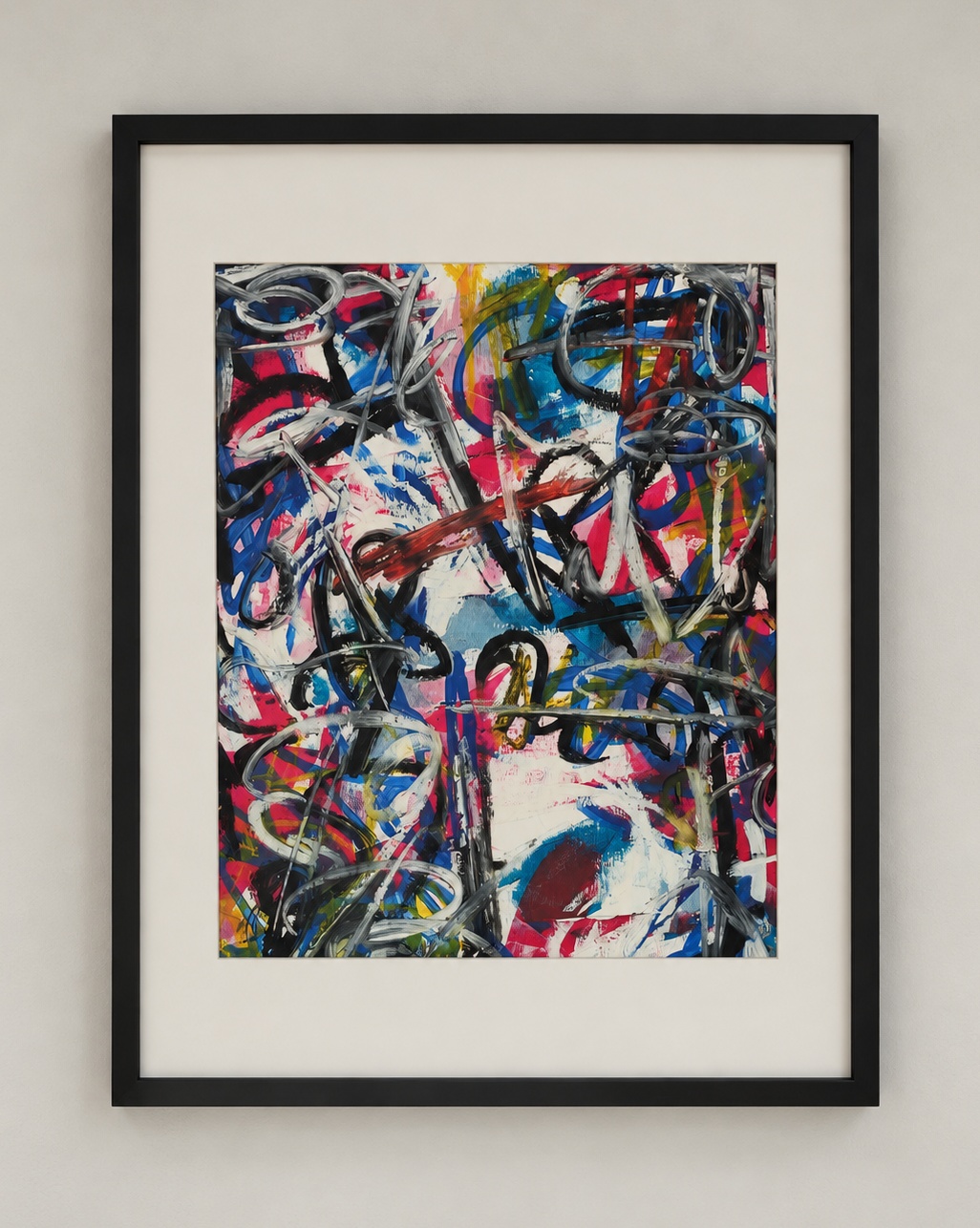 Vertigo (2023) — Mixed media on paper. Artwork photograph