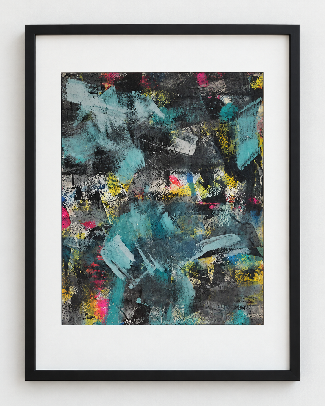 What Remains Beneath the Surface (2026) — Acrylic on paper. Artwork photograph